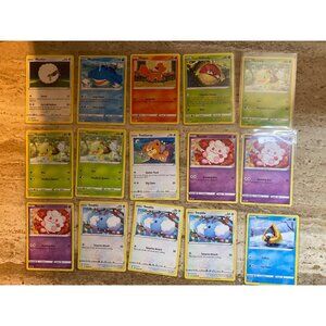 Pokemon Card Lot 77 Basic & Common Cards Assorted